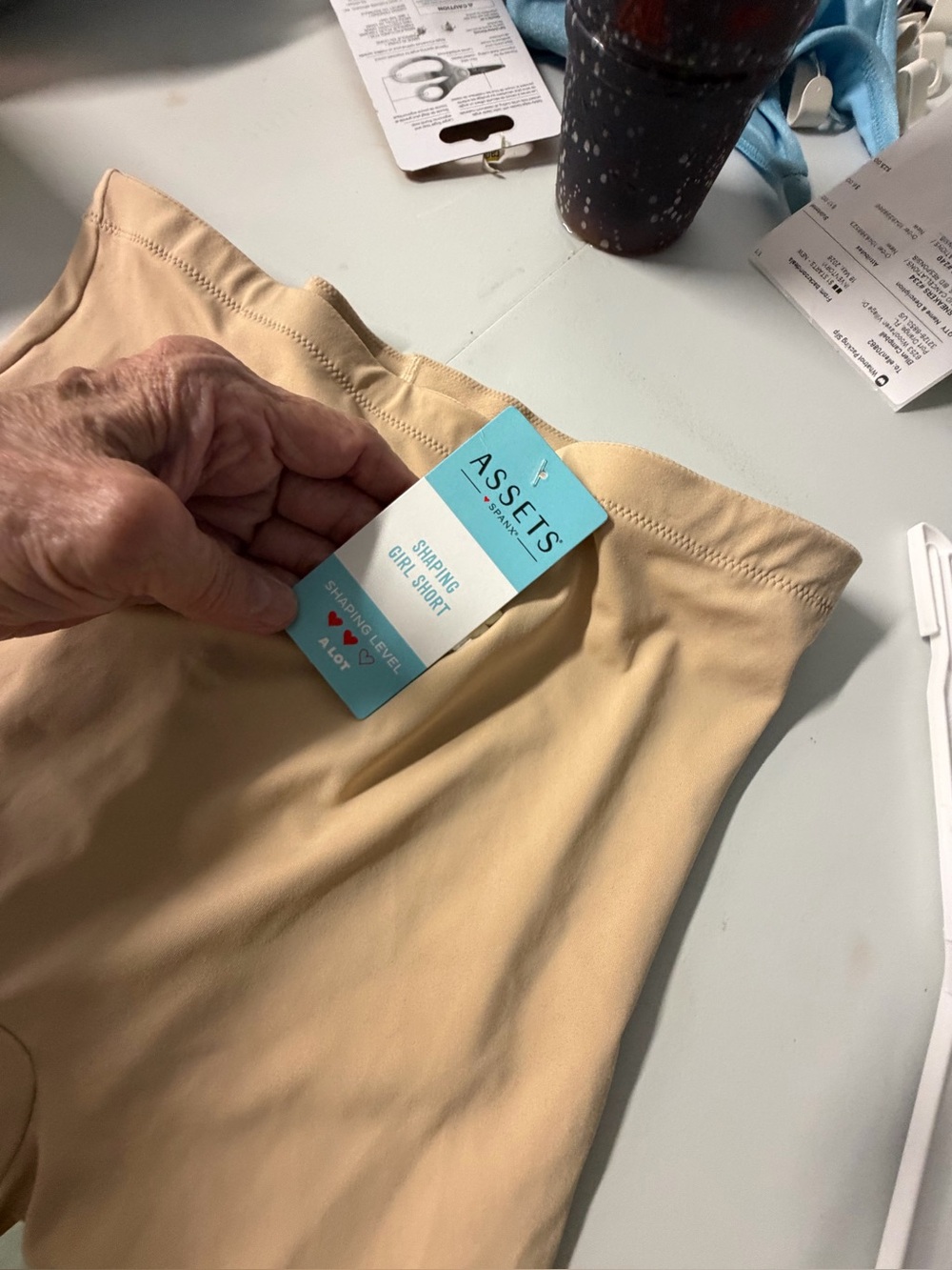 SPANX shaping girls short, beige new with tags size large. Assets by Spanx. - Picture 1 of 5